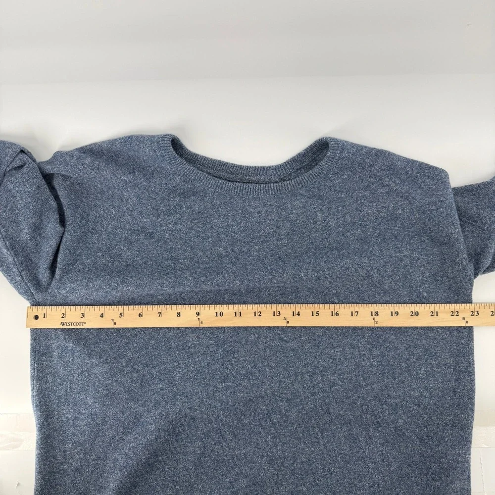 prAna Crewneck Sweater Mens XL Blue Heather Organic‎ Cotton Raglan Long Sleeve
